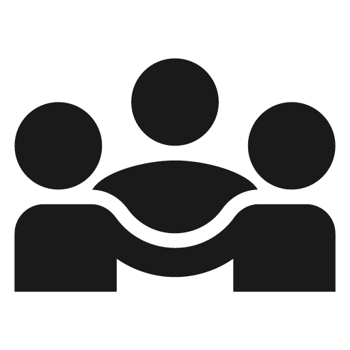 Twotone diversity 3 icon, solid style, from Google Material Icons