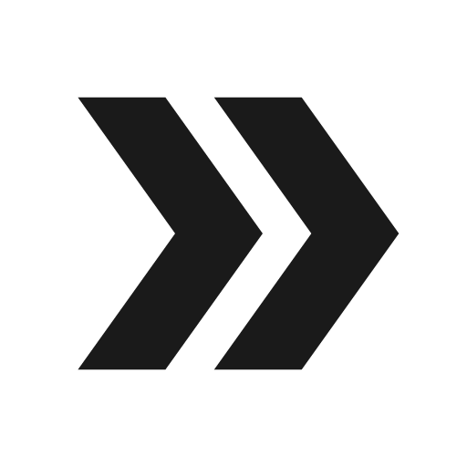 Twotone double arrow icon, solid style, from Google Material Icons