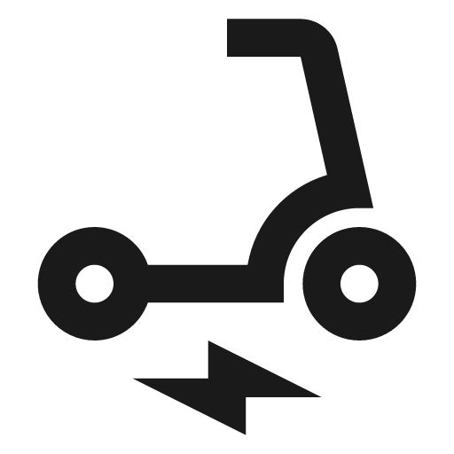 Twotone electric scooter icon, solid style, from Google Material Icons