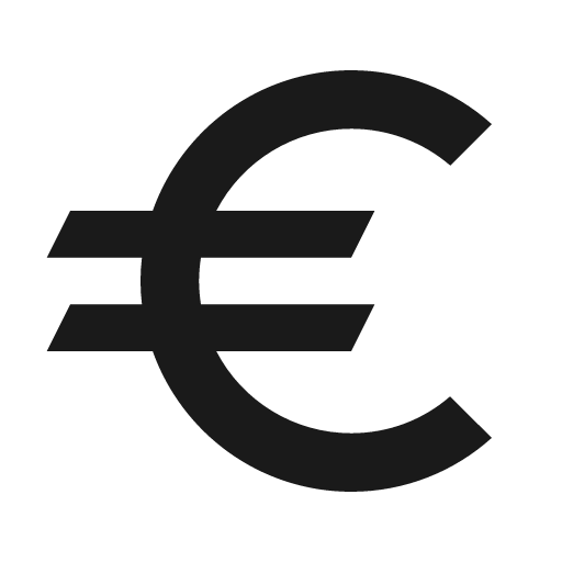 Twotone euro icon, solid style, from Google Material Icons
