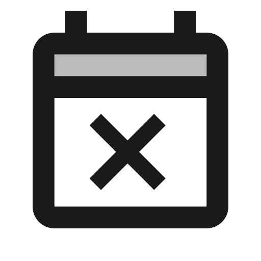 Twotone event busy icon, solid style, from Google Material Icons