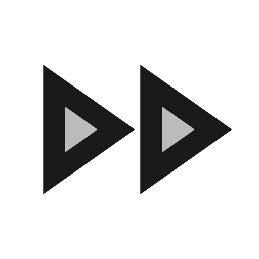 Twotone fast forward icon, solid style, from Google Material Icons