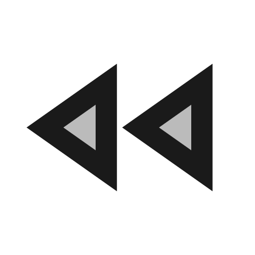 Twotone fast rewind icon, solid style, from Google Material Icons