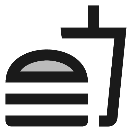 Twotone fastfood icon, solid style, from Google Material Icons