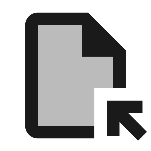 Twotone file open icon, solid style, from Google Material Icons