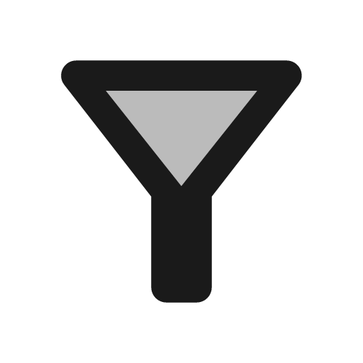 Twotone filter alt icon, solid style, from Google Material Icons