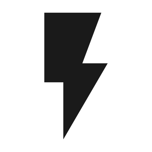 Twotone flash on icon, solid style, from Google Material Icons