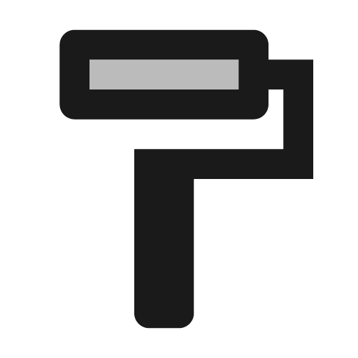 Twotone format paint icon, solid style, from Google Material Icons