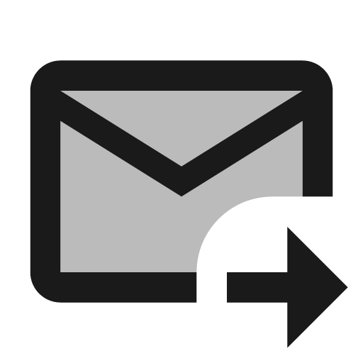 Twotone forward to inbox icon, solid style, from Google Material Icons