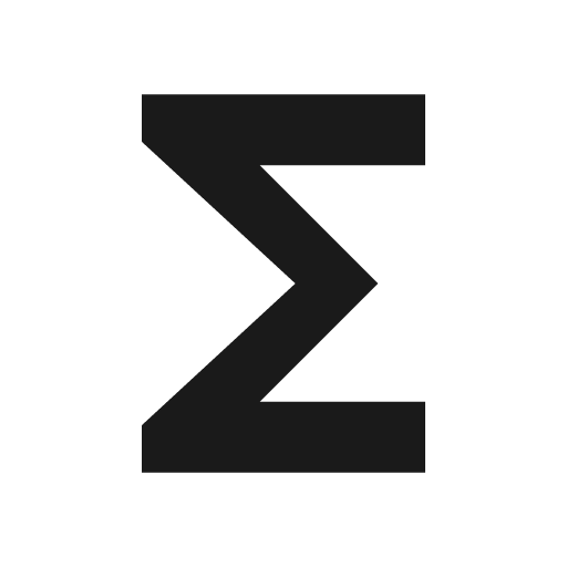Twotone functions icon, solid style, from Google Material Icons
