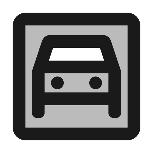 Twotone garage icon, solid style, from Google Material Icons