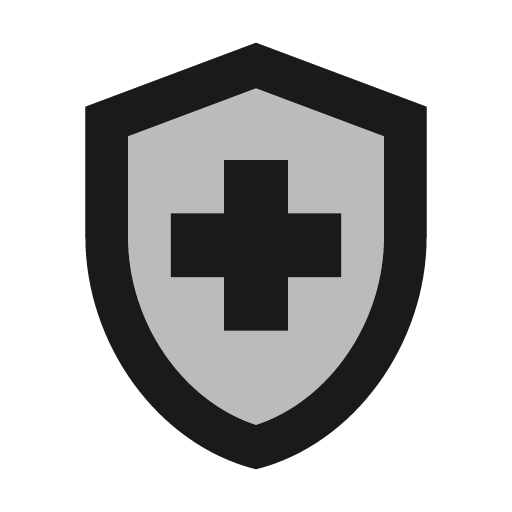 Twotone health and safety icon, solid style, from Google Material Icons