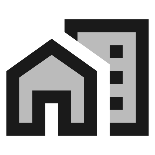 Twotone home work icon, solid style, from Google Material Icons