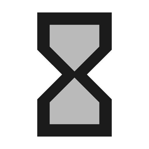 Twotone hourglass full icon, solid style, from Google Material Icons