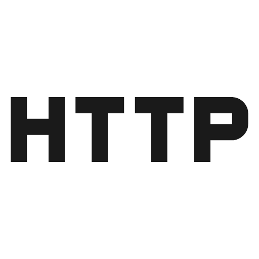 Twotone http icon, solid style, from Google Material Icons