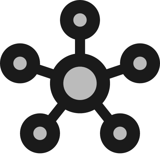 Twotone hub icon, solid style, from Google Material Icons