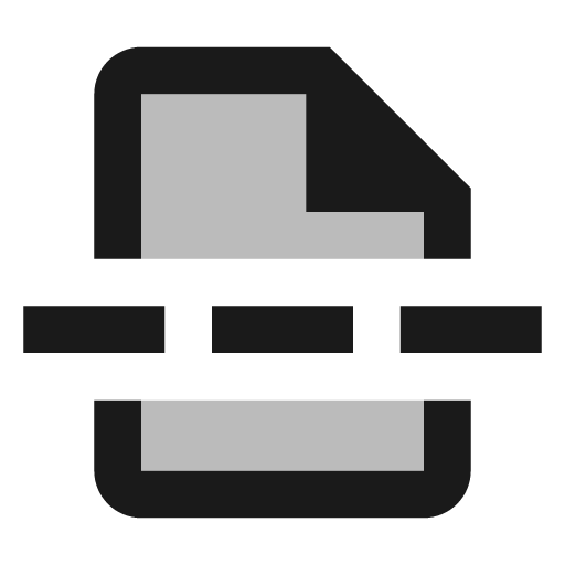 Twotone insert page break icon, solid style, from Google Material Icons