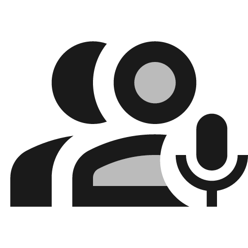 Twotone interpreter mode icon, solid style, from Google Material Icons