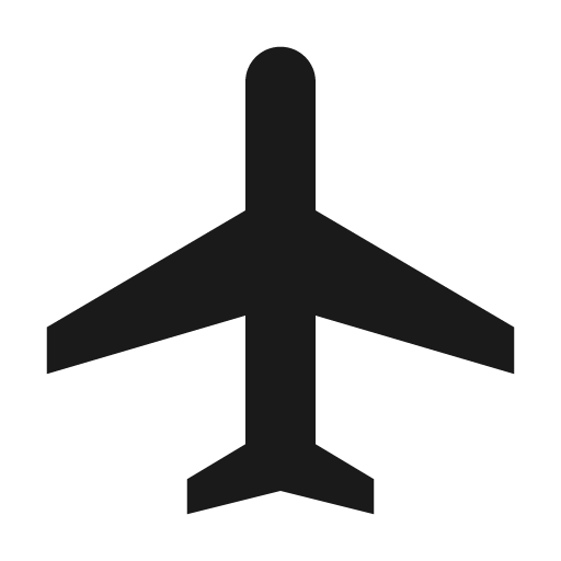 Twotone local airport icon, solid style, from Google Material Icons