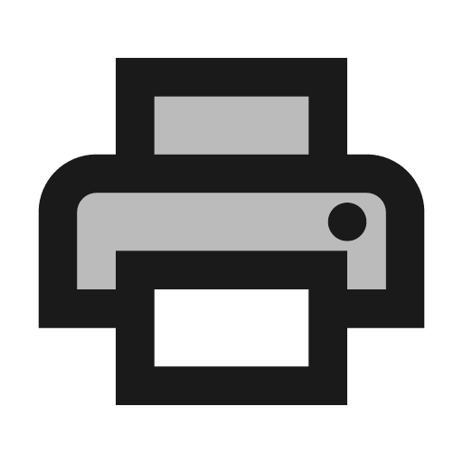 Twotone local printshop icon, solid style, from Google Material Icons