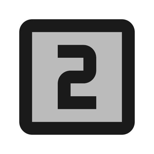 Twotone looks two icon, solid style, from Google Material Icons