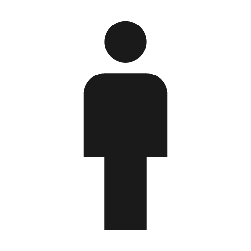 Twotone man icon, solid style, from Google Material Icons