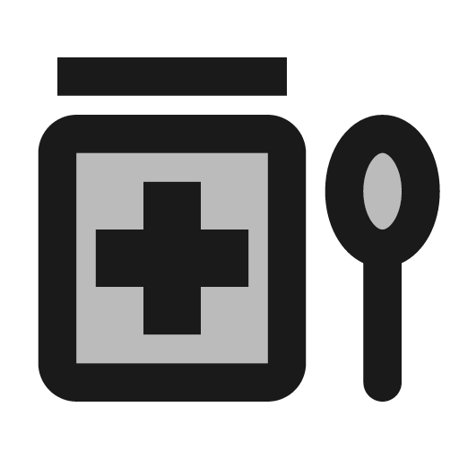 Twotone medication liquid icon, solid style, from Google Material Icons