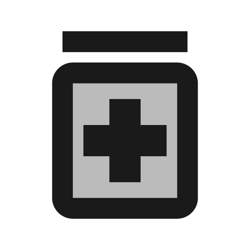 Twotone medication icon, solid style, from Google Material Icons
