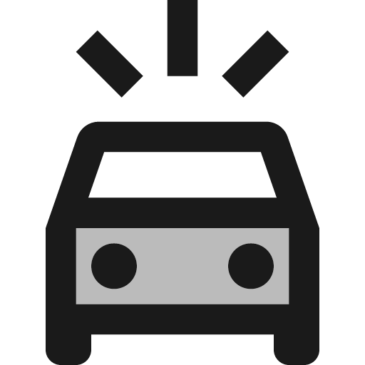Twotone minor crash icon, solid style, from Google Material Icons