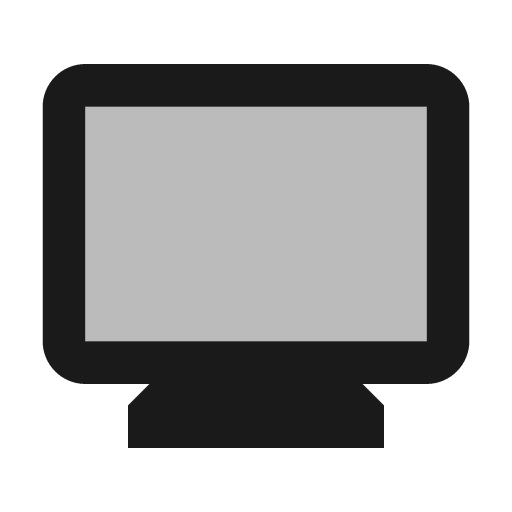 Twotone monitor icon, solid style, from Google Material Icons