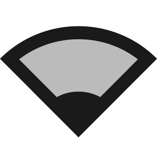 Twotone network wifi 1 bar icon, solid style, from Google Material Icons