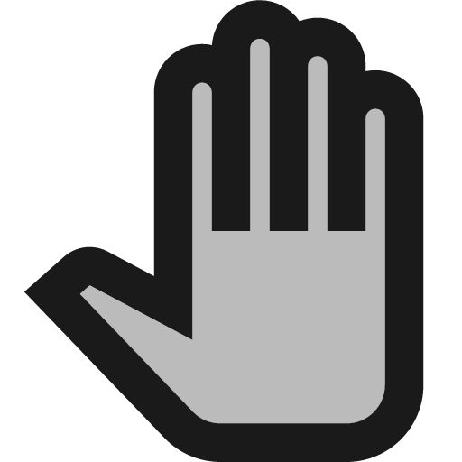 Twotone pan tool icon, solid style, from Google Material Icons