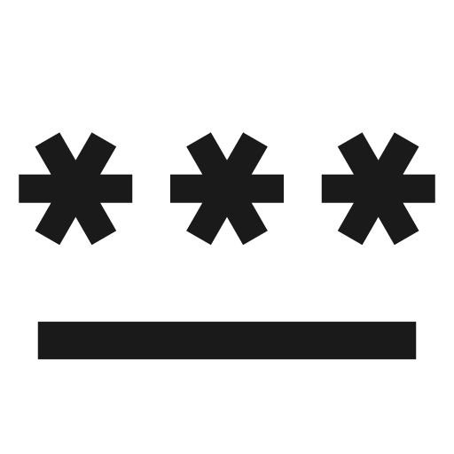 Twotone password icon, solid style, from Google Material Icons