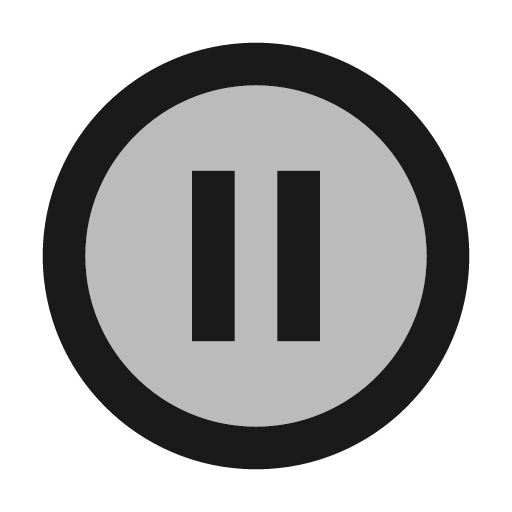 Twotone pause circle filled icon, filled style, from Google Material Icons