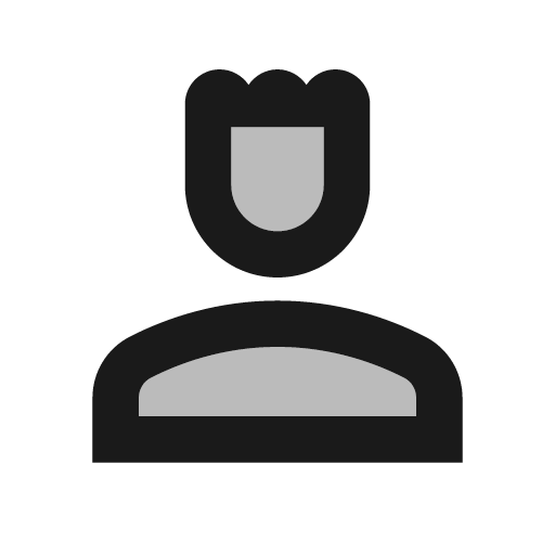 Twotone person 4 icon, solid style, from Google Material Icons