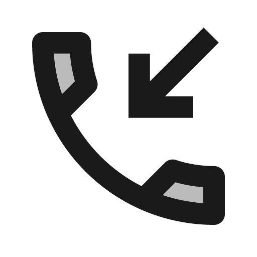 Twotone phone callback icon, solid style, from Google Material Icons