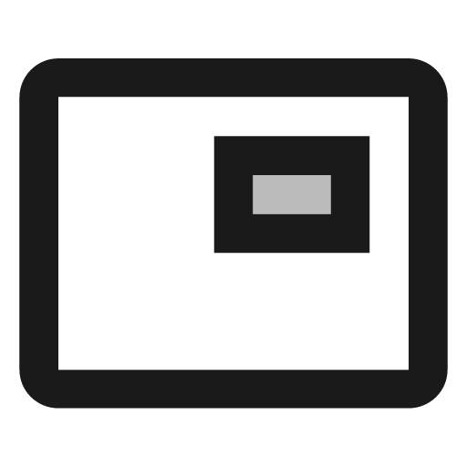 Twotone picture in picture icon, solid style, from Google Material Icons