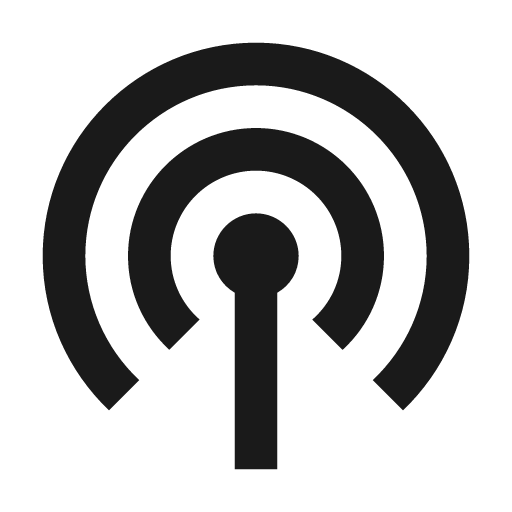 Twotone podcasts icon, solid style, from Google Material Icons