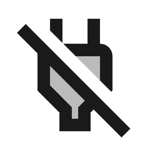 Twotone power off icon, solid style, from Google Material Icons