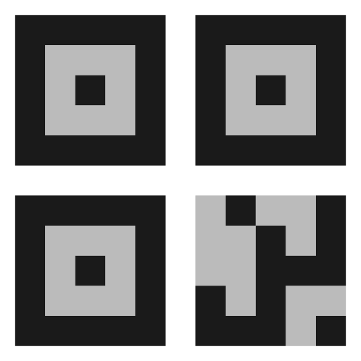 Twotone qrcode icon, solid style, from Google Material Icons
