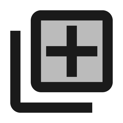 Twotone queue icon, solid style, from Google Material Icons