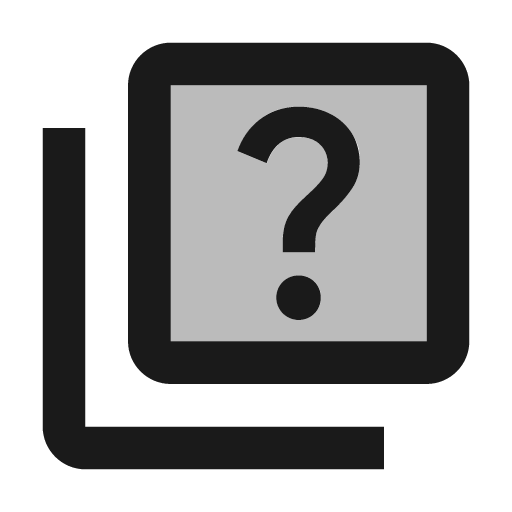 Twotone quiz icon, solid style, from Google Material Icons