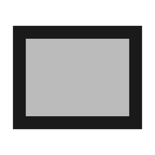 Twotone rectangle icon, solid style, from Google Material Icons