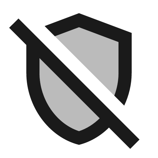 Twotone remove moderator icon, solid style, from Google Material Icons