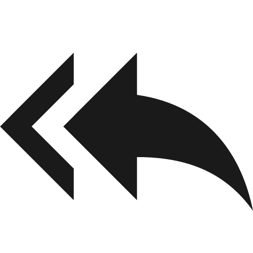 Twotone reply all icon, solid style, from Google Material Icons