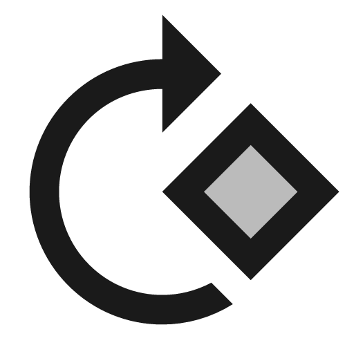 Twotone rotate 90 degrees cw icon, solid style, from Google Material Icons