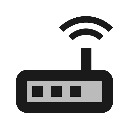 Twotone router icon, solid style, from Google Material Icons