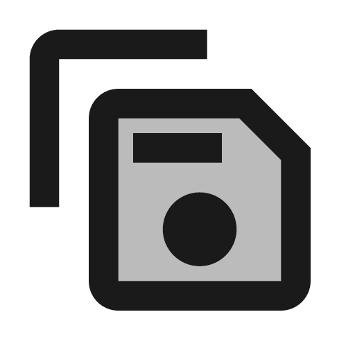 Twotone save all icon, solid style, from Google Material Icons