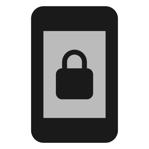Twotone screen lock portrait icon, solid style, from Google Material Icons