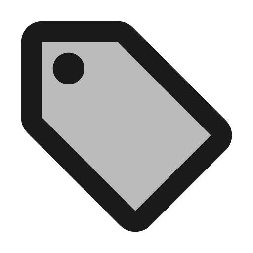 Twotone sell icon, solid style, from Google Material Icons